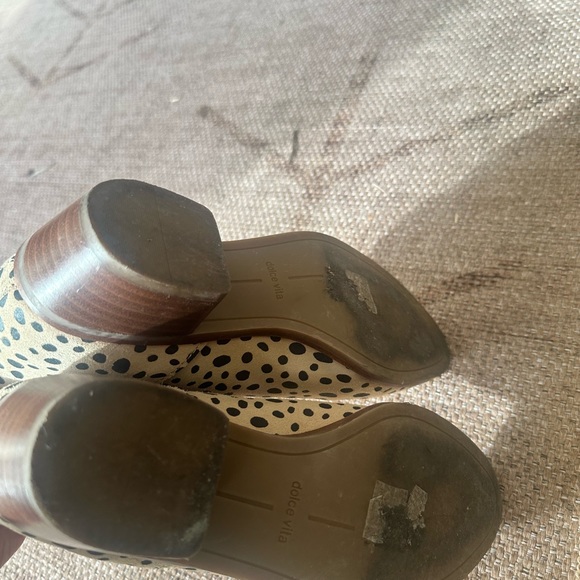 Dolce Vita Leopard Leather Ankle Boots Kaidie Sz 6M - Picture 5 of 8